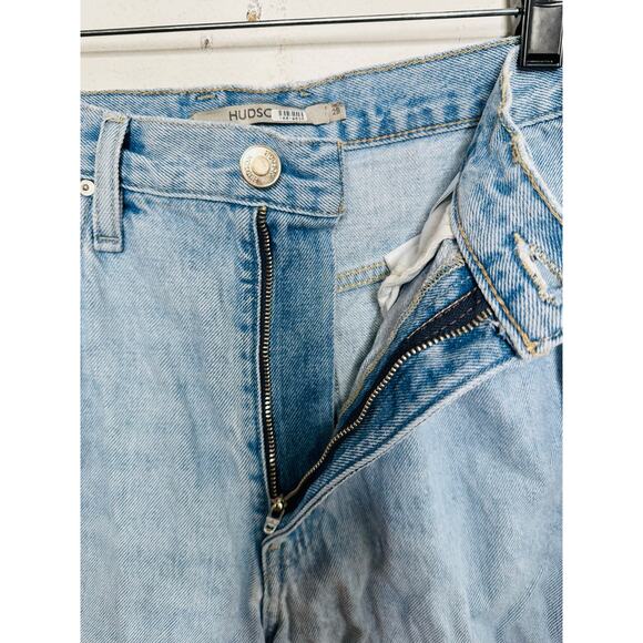 HUDSON Women's Blue Cotton Blend James High-Rise Wide Leg Jeans Size 28 - Picture 14 of 16